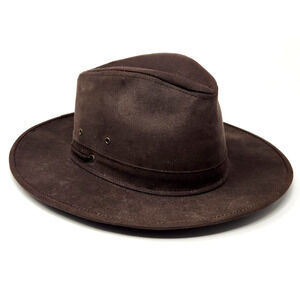 Henschel LARGE 23" (6 7/8) Outback/Safari Hat Brown Wide Brim